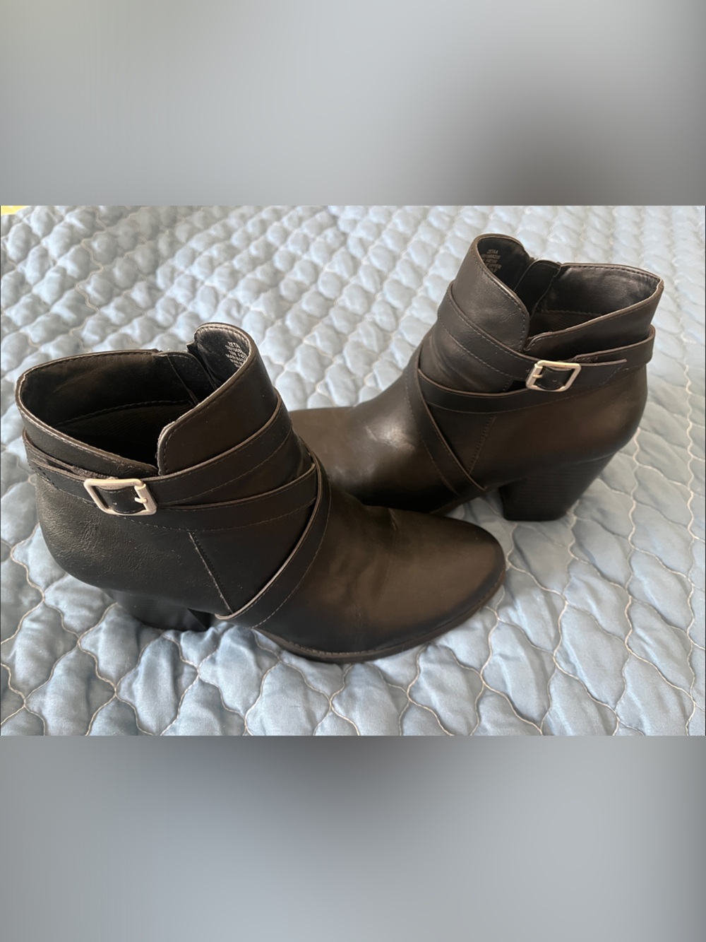 Style&Co. Zetaa Black Ankle Booties with Buckle Strap